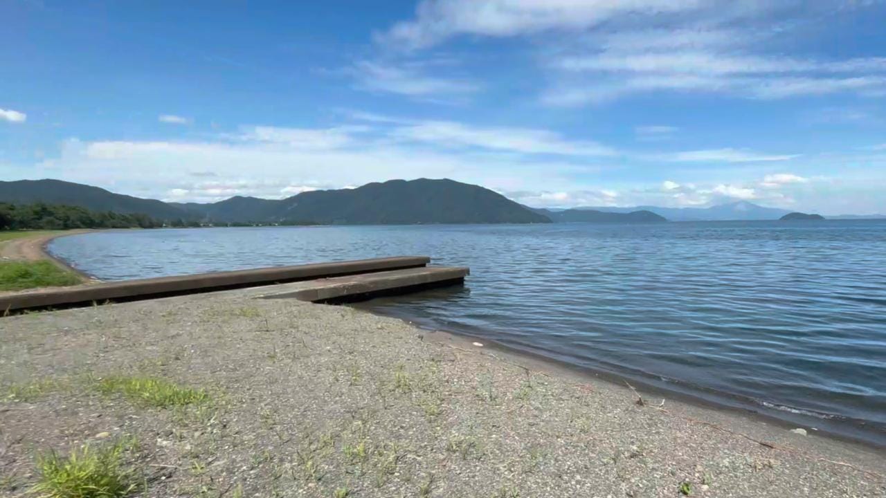 琵琶湖の高島市にある中庄浜突堤のバス釣りのポイント