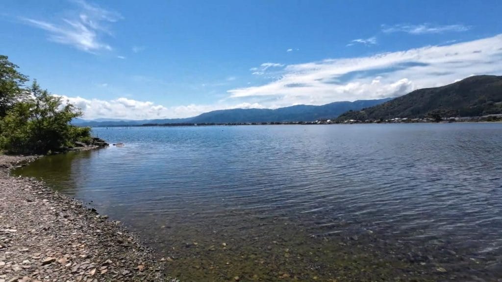 琵琶湖の海津ワンドのバス釣りポイントの沖30-60ｍの南側