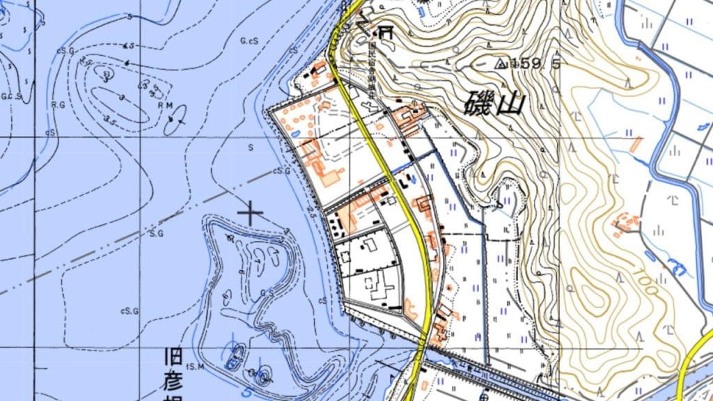 彦根旧プリンスホテル前周辺のバス釣りのポイントの水深