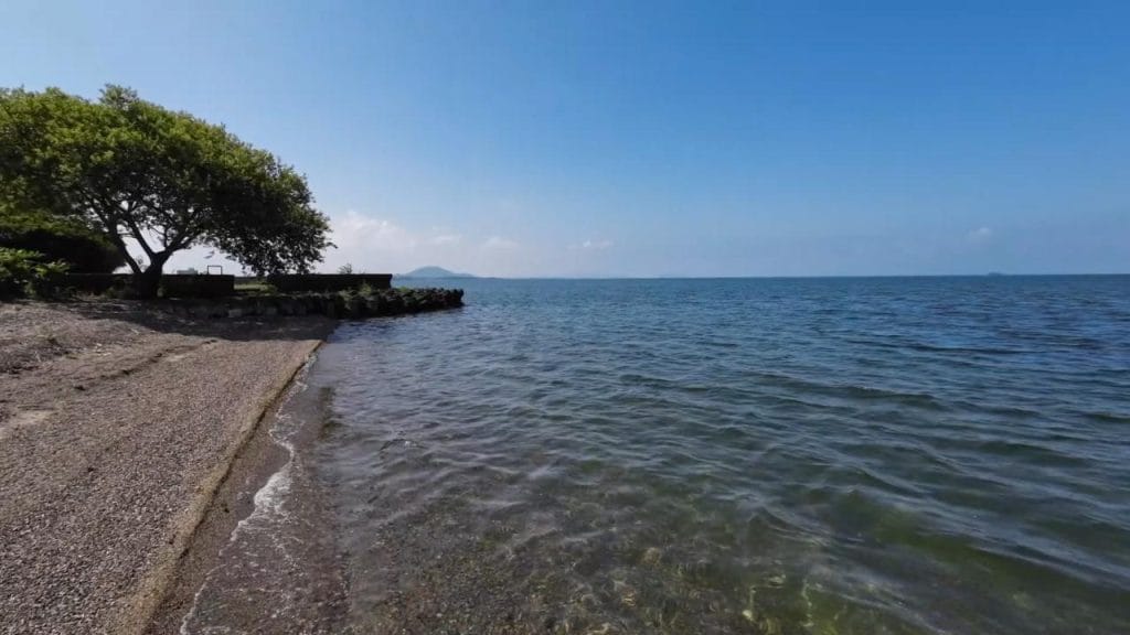 彦根旧プリンスホテル前周辺の浜
