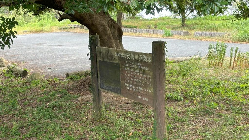 安曇川浜園地の駐車場