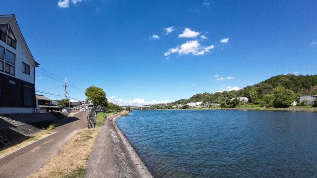 瀬田川南郷蛍橋北側エリアのバス釣りポイントの北側