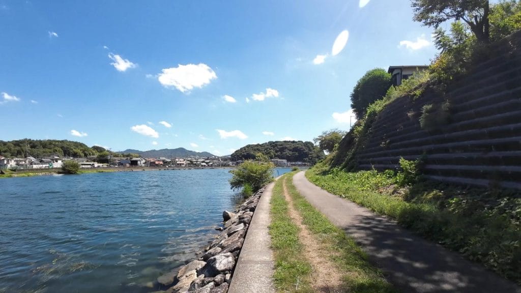 瀬田川南郷蛍橋北側エリア南のバス釣りポイントの南側